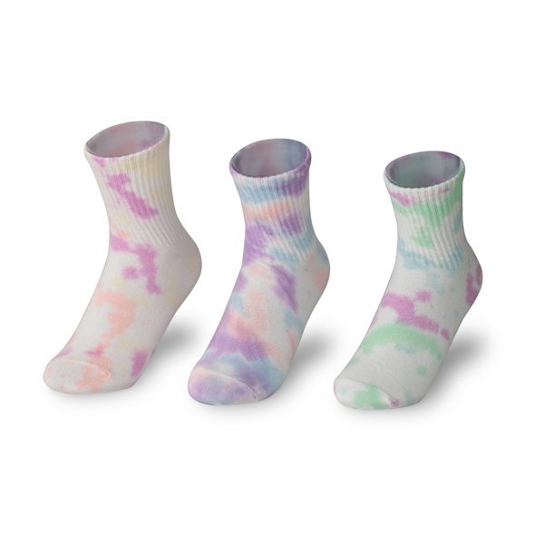 LOVESOX クルーソックス タイダイ 3色 3足セット